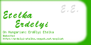 etelka erdelyi business card